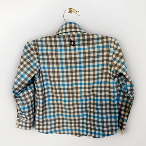 BLUE QUAIL 18 M Blue Gray Plaid Ranch Fishing Hunting Performance Shirt UPF50 - Picture 5 of 8